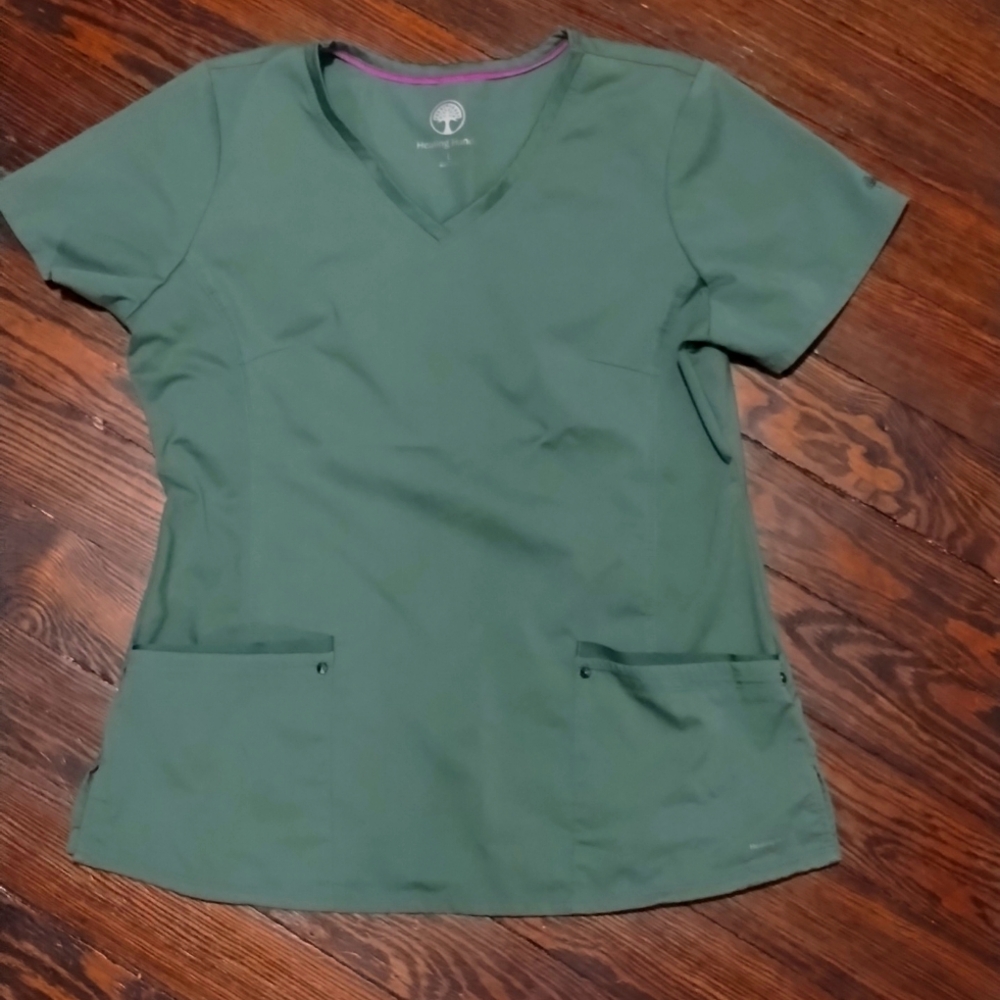 Healing hands yoga large scrub top